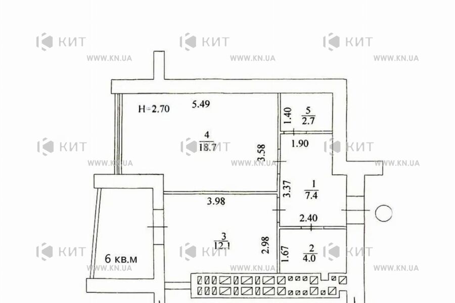 Продажа квартиры Харьков, Гагарина, Спортивная, Защитников, 48м²