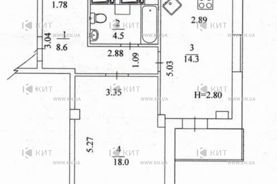 Продаж квартири Харків, Одеська, 46м²