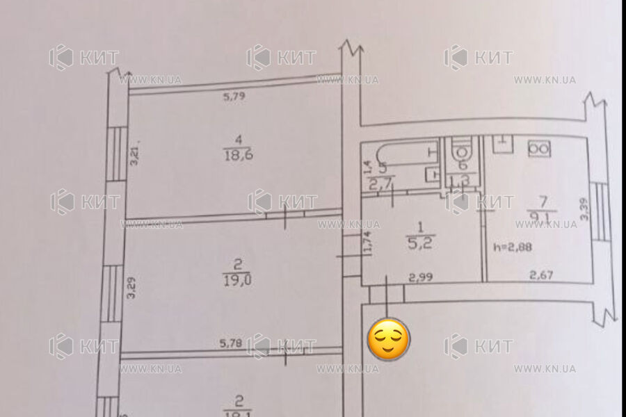 Продаж квартири Харків, Центр, 74м²