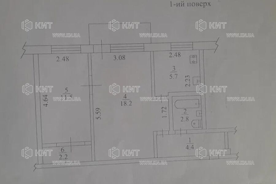 Продаж квартири Харків, Нові Дома, 45м²