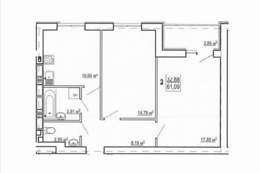 Продаж квартири Харків, Гідропарк, 61м²