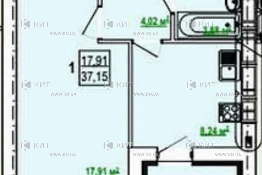 Продаж квартири Харків, Гідропарк, 38м²