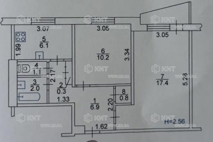 Продаж квартири Харків, Салтівка, 606 мрн., 45м²
