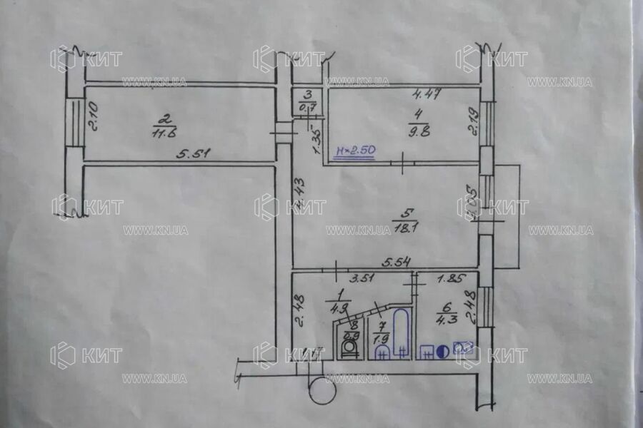 Продаж квартири Харків, Аеропорт, Мереф... шосе, 53м²