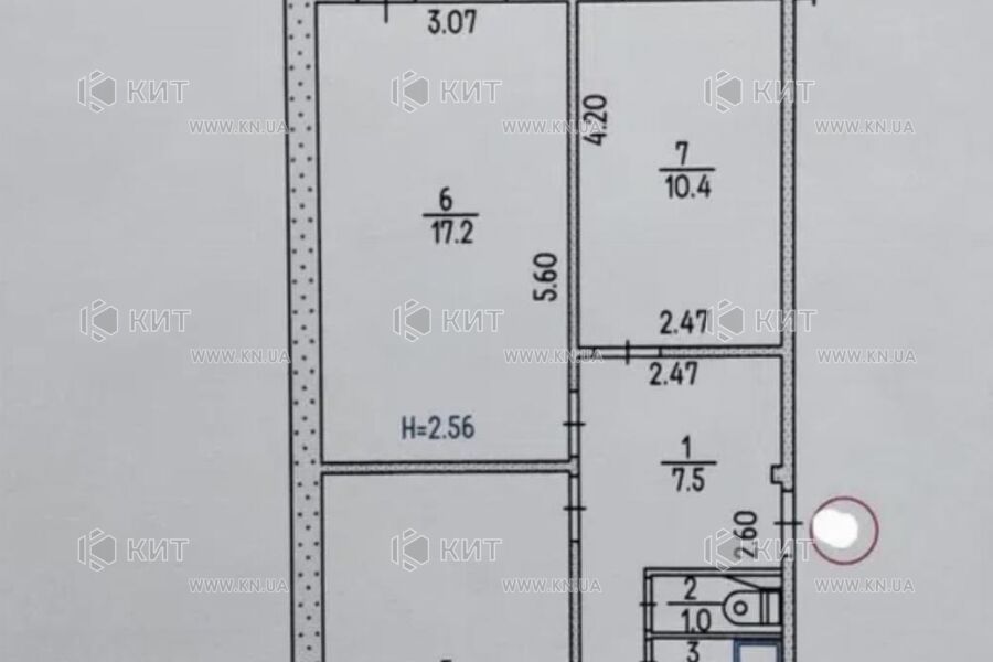 Продаж квартири Харків, Салтівка, 606 мрн., 62м²
