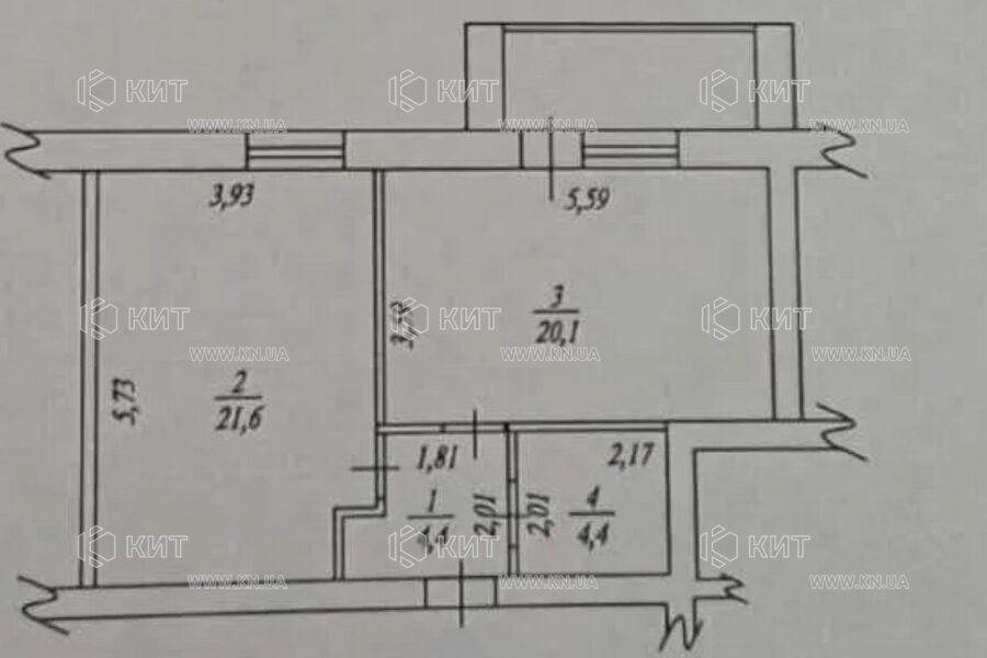 Продажа квартиры Харьков, Гагарина, Спортивная, Защитников, 53м²