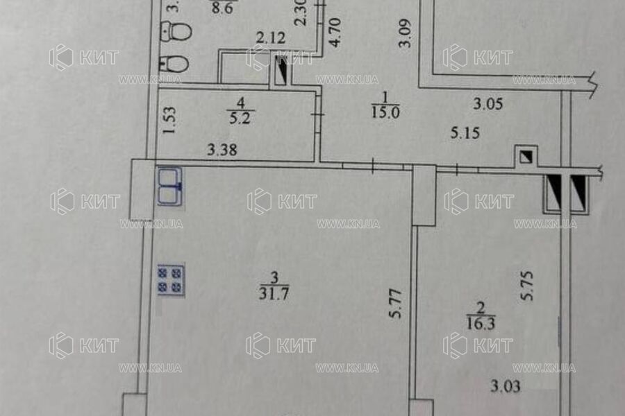 Продаж квартири Харків, Павлове Поле, 81м²