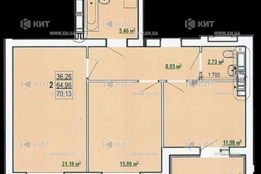 Продажа квартиры Харьков, Алексеевка, 70м²