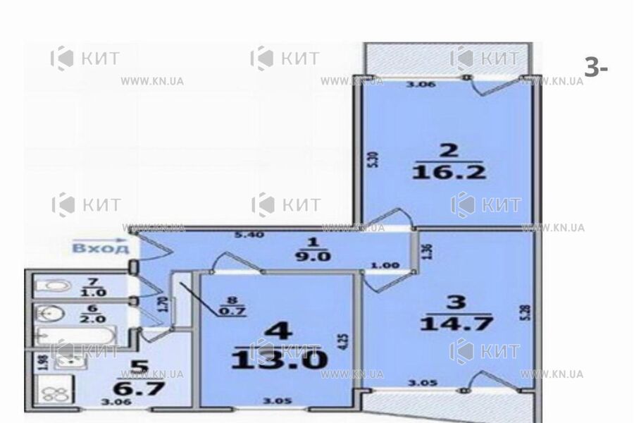 Aренда квартиры Харьков, ХТЗ, Рогань, 64м²