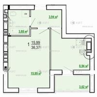 Продаж квартири Харків, Гідропарк, 36.5м²