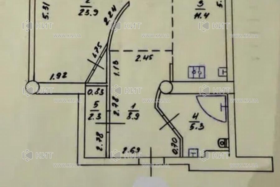 Продажа квартиры Харьков, Киевская, Гидропарк, 54м²