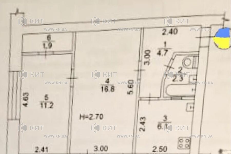 Продаж квартири Харків, Павлове Поле, 45м²
