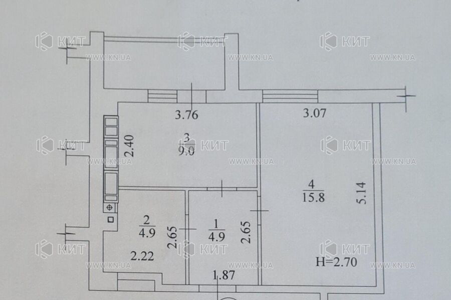 Продажа квартиры Харьков, Новые дома, 37м²