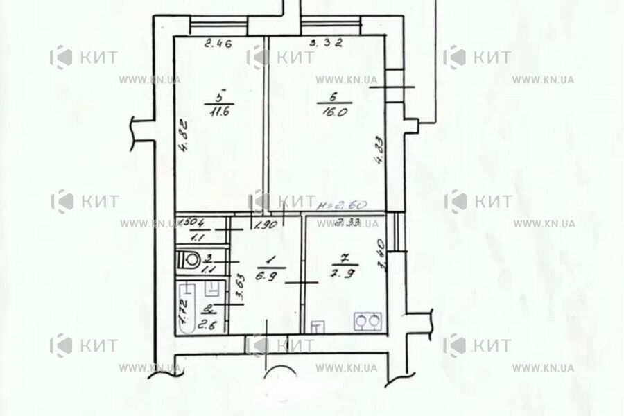 Продаж квартири Харків, Нові Дома, 49.4м²