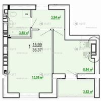 Продаж квартири Харків, Київська, Гідропарк, 36.4м²