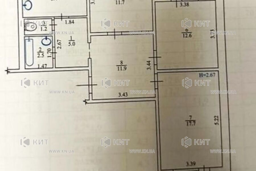 Продажа квартиры Харьков, Жуковского, Пятихатки, 76м²