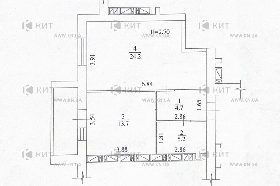 Продаж квартири Харків, Спорт.Гагар.Повст., 50м²