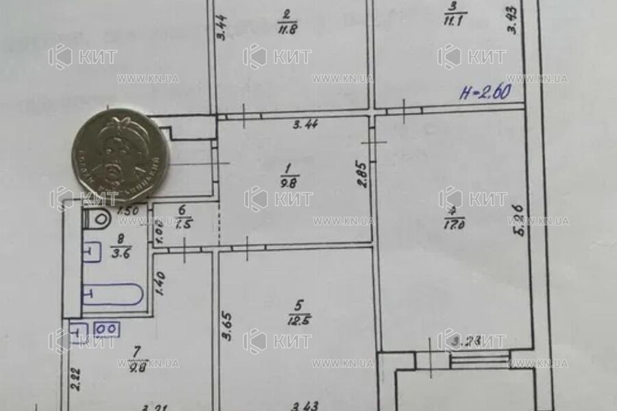 Продаж квартири Харків, Північна Салтівка 1, 83м²