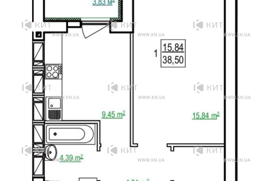 Продаж квартири Харків, Холодна Гора, 39м²