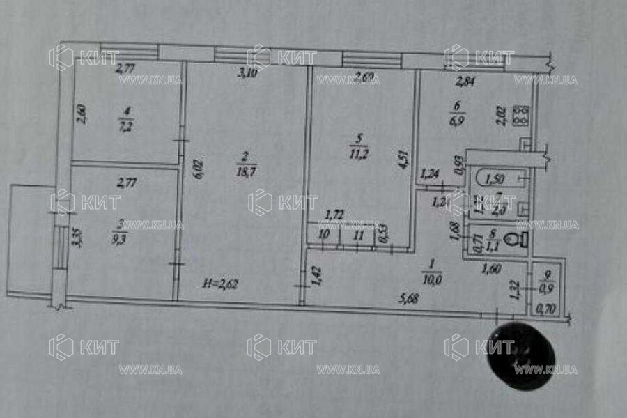 Продаж квартири Харків, Салтівка, 606 мрн., 71м²