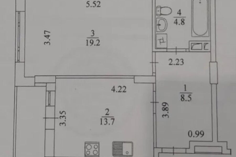 Продажа квартиры Харьков, Новые дома, 47м²