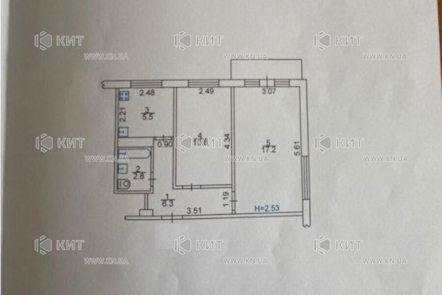 Продаж квартири Харків, Нові Дома, 45м²