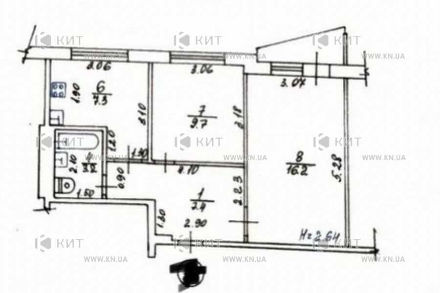 Продаж квартири Харків, Північна Салтівка 2, 45м²