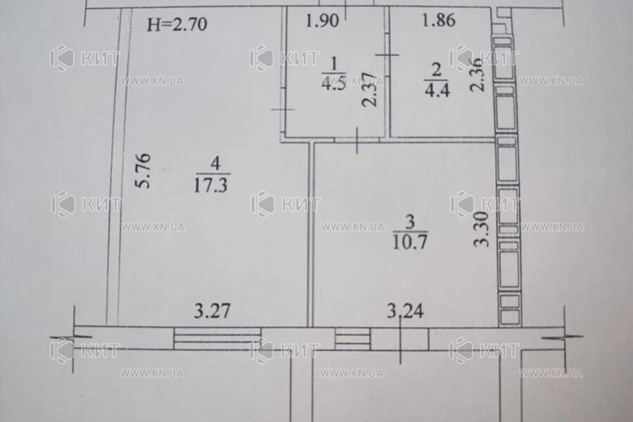 Продажа квартиры Харьков, ХТЗ, Рогань, 39.46м²