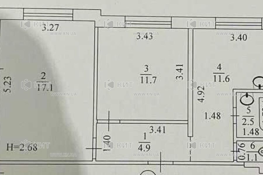 Продаж квартири Харків, Жуковського, П’ятихатки, 50м²