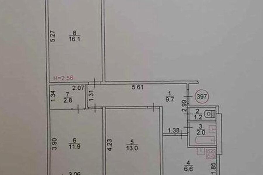 Продаж квартири Харків, Салтівка, 520 мрн., 68.1м²