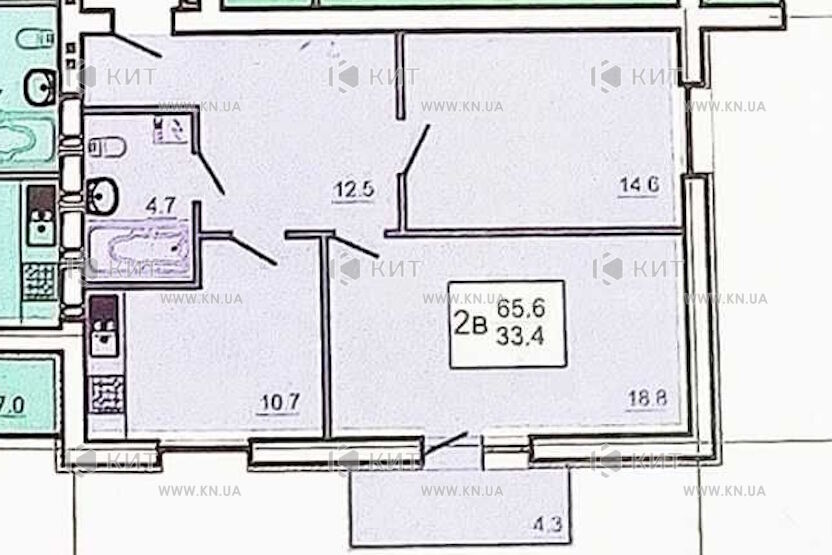 Продаж квартири Харків, Салтівка(Г.Праці,Студ.), 65.6м²