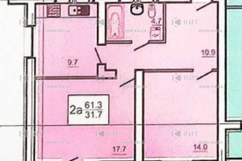 Продажа квартиры Харьков, Салтовка(Г.Труда,Студ.), 61.3м²