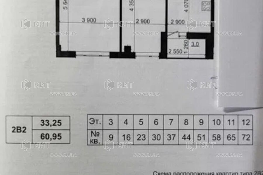 Продажа квартиры Харьков, Новые дома, 61м²