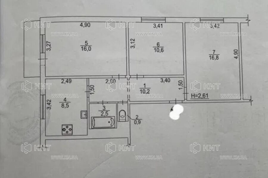 Продаж квартири Харків, Північна Салтівка 1, 67м²