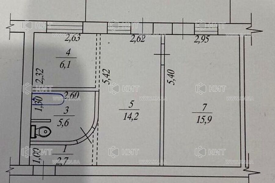 Продаж квартири Харків, Спорт.Гагар.Повст., 46.1м²