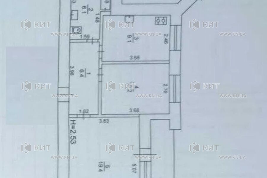 Продажа квартиры Харьков, Спортивная, Гагарина, Защитников, 57м²