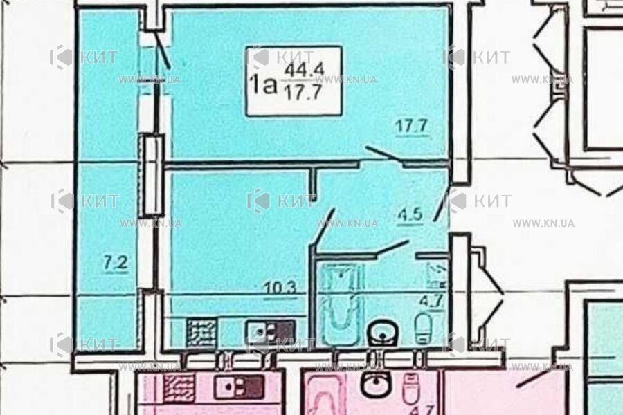 Продаж квартири Харків, Київська, Гідропарк, 44м²