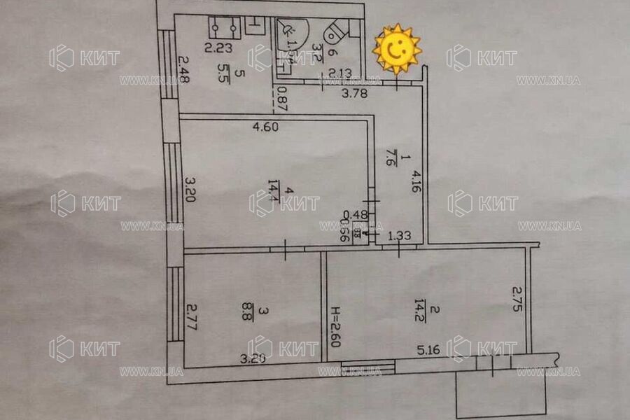 Продаж квартири Харків, Спорт.Гагар.Повст., 55м²