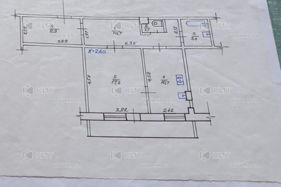 Продажа квартиры Харьков, Салтовка(Г.Труда,Студ.), 54м²