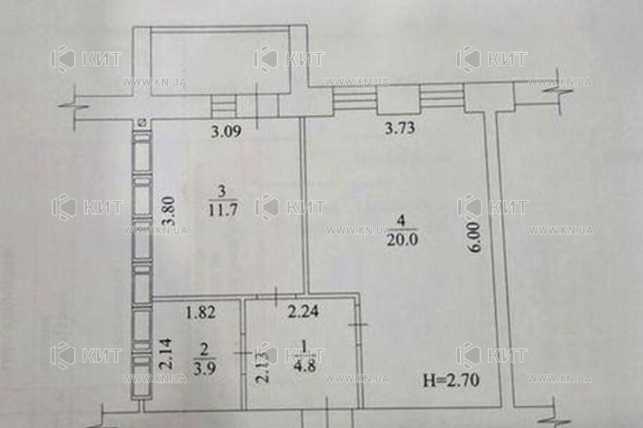 Продаж квартири Харків, Спорт.Гагар.Повст., 42м²