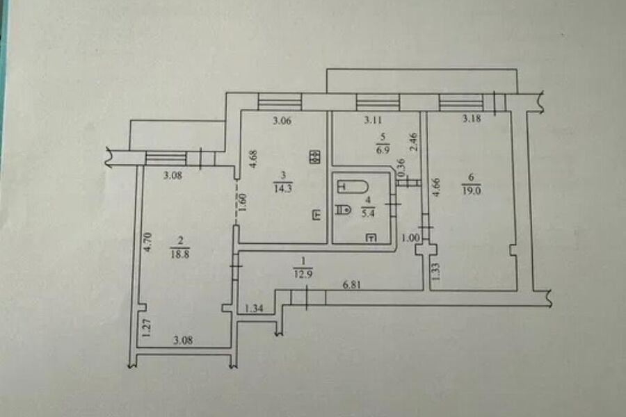 Продаж квартири Харків, Спорт.Гагар.Повст., 80м²