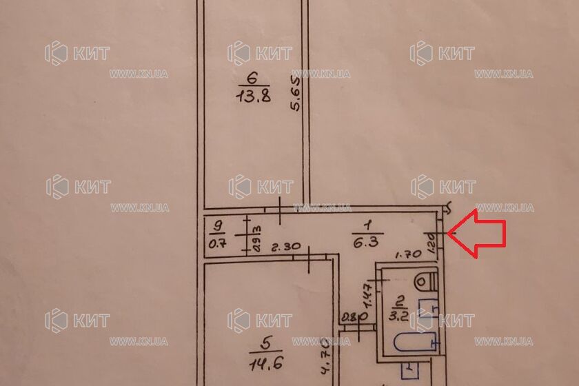 квартири Харків, Салтівка, 607 мрн., 45м²