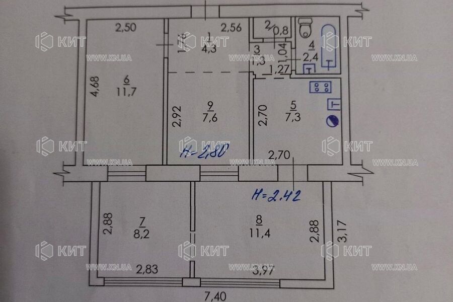 Продаж квартири Харків, Холодна Гора, 55м²