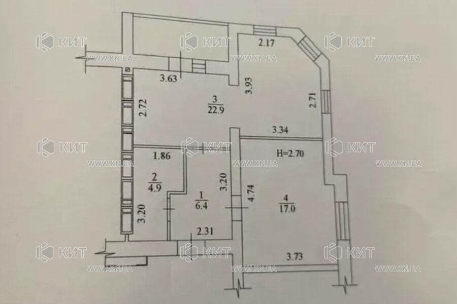 Продаж квартири Харків, Спорт.Гагар.Повст., 54м²