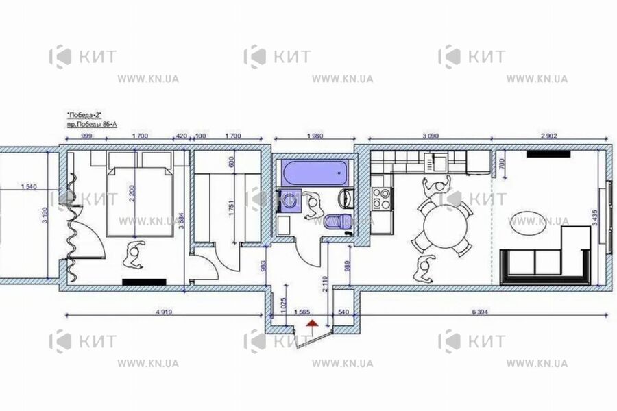 Продаж квартири Харків, Олексіївка, 48м²