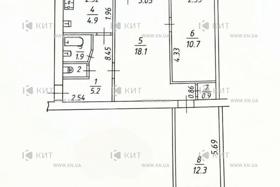 Продажа квартиры Харьков, Научная, 55м²