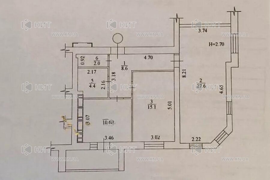Продажа квартиры Харьков, Спортивная, Гагарина, Защитников, 70.7м²