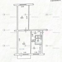 Продаж квартири Харків, Салтівка, 601 мрн., 43.7м²