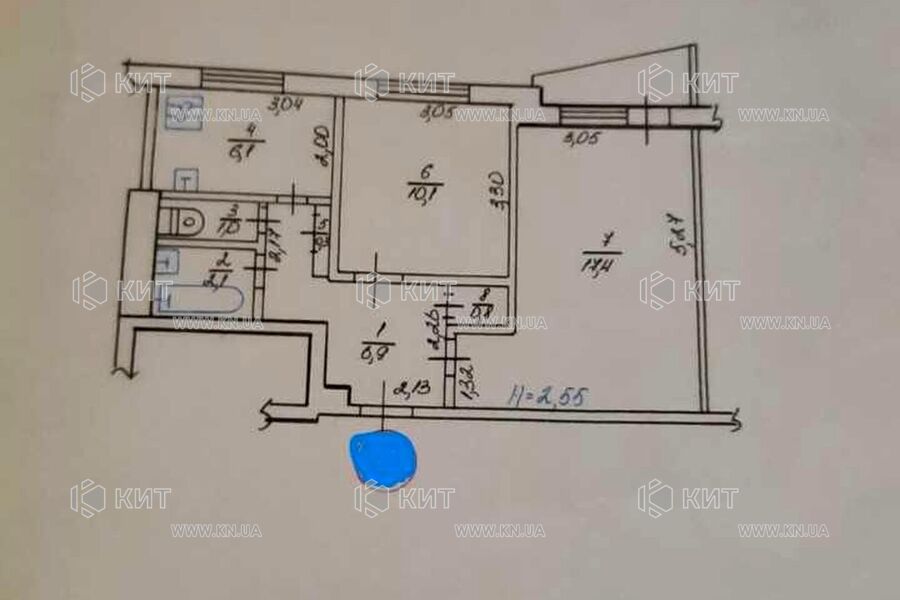 Продаж квартири Харків, Салтівка(Бараб.,Україна), 45м²