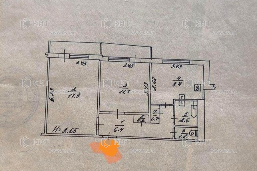 Продаж квартири Харків, Спорт.Гагар.Повст., 51м²